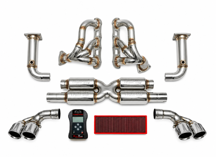 Kit de performance Fabspeed RACE Supersport, embouts d'échappement quadruples en acier inoxydable poli. Porsche 991.2 Turbo / Turbo S (2017+) - 99111173171, 99111173140, 99711300930, 99711301030, 99111171172, 99111171272 - FB798/20, FS.POR.9912T.ET, FS.POR.9912T.SHDR, FS.POR.9912T.SSRXQ